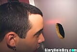 Cap Hispanola Man Sucky Dicky in Gay Ass Glory Hole Swallows Own Semen Now Jerk Off, you gay bastard! snapshot 12