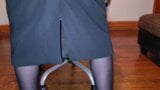 Black Office Skirt and Silky Half Slip snapshot 14