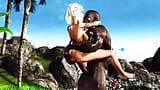 Outdoor hot sex! Big black cock fucks hard a sexy blonde in the island snapshot 16