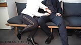 business woman giving handjob with cum on snake ankle boots end - business-bitch snapshot 2