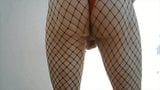 Wanking in fishnets and thong to cumshot snapshot 4