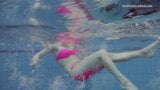 Pink swimswear babe Lera showing naked body underwater snapshot 4