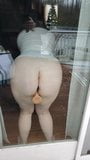 Hairy wife fucked herself on patio door snapshot 16