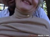 Busty Mature Receives Facial Cumshot Outdoor snapshot 2