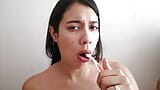 Teeth brushing with cum and cum play - Catalina Days snapshot 4