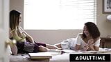 ADULT TIME - Straight Besties Alexis Tae and Kimora Quin Are ALMOST CAUGHT Hooking Up By Stepdad! snapshot 2