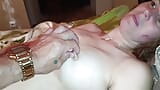 a husband fucks a beautiful wife and pours cum on her chest. snapshot 11