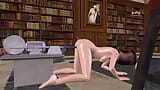 Animated 3d cartoon porn video of a cute Hentai girl having solo fun using fucking machine snapshot 1