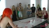 Strip airhockey met Aubrey, Belle, Cherry en Devon p1 snapshot 19