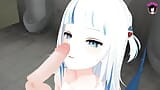 Vtuber gura - blowjob + cum di mulut (hentai 3d) snapshot 1