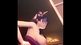 Genshin Tác động tổng hợp Raiden Shogun Baal và Sarah fucks aether trong một lỗ vinh quang - DrAgk 3D Animation snapshot 4
