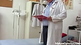 Mature Gyno- pervert gyno doctor operates a cam in his surgery to record patient snapshot 1