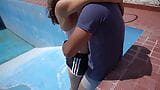 I fuck my neighbor without a condom while I fill the pool snapshot 3