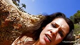 Big booty Latina takes a walk on a beach and sucks a massive dick snapshot 17