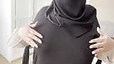 Algerian aunty with big tits in hijab snapshot 4