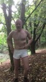 Military muscle stud works out and gets naked in the woods with war planes overhead! snapshot 7