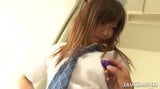 Naughty school girl Miku Airi rides a cock after a hot snapshot 2