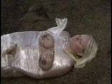 uk blonde naked covered in cling film snapshot 4