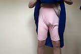 New pink Dirctoire Knickers under my pleated dress. snapshot 6