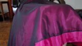Gefütterter schwarzer Partyrock mit Petticoat und seidigem Half-Slip snapshot 1