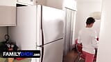 Family Dick - Cute Teen Boy Takes His Step Daddys Cock In The Kitchen While Mommy Is Not Home snapshot 2