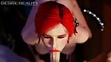 Triss Merigold la meilleure pipe de la sorcière la plus sexy (The Witcher xxx) (porno hentai 3D, pipe) par Desire Reality snapshot 4