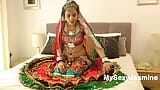 Linda gujarati india belleza jazmín en vestido de garba hace show de striptease snapshot 1