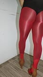 Sparkly red pantyhose and heels snapshot 2