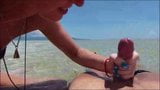 Blonde Beach Slut Fucks and Sucks Boyfriend on Beach snapshot 2