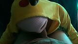 sexy pikachu does a passionate deepthroat and gets a lot of cum in her mouth snapshot 7