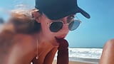 Me- Teen Girl on a Wild Nudist Beach Jerks off, Sucks Dick, Shows Legs Public Outdoor, Blowjob snapshot 12