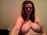 Chubby ugly as fuck mature webcam bitch enjoys masturbation snapshot 1