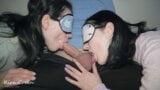 Two girlfriends have a fun - ffm threesome, homemade husband sharing, amateur Kira Green snapshot 2