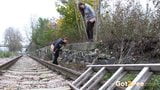 Naughty Girls Piss Near The Railway snapshot 4