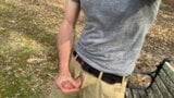 Public Park hard cock Jerk-off and Cum. Nice squirt. Verbal snapshot 10