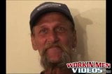 Bearded mature homo jerks off his big dick and comes hard snapshot 4