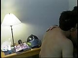 Hairy fireman relaxes on bed while getting amazing head snapshot 3