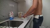 Banging busty fat ass girlfriend on the kitchen snapshot 1