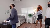 Insatiable Redhead Rubi Maxim Lifts Up Her Skirt In Front Of Pierce & Teases Him To Fuck Her - TRANS ANGELS snapshot 2