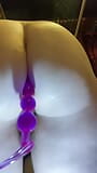 Dirty! Ass Fucking with Anal Beads Until Doing a Huge Piss on a Balloon Between My Knees. snapshot 7