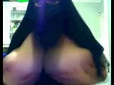 Hijab webcam spettacolo di grandi tette - puttana araba snapshot 7