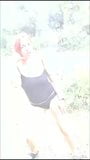 Redhead whore dancing in the forest braless showing her ass snapshot 1