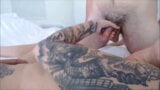 Tattooed blond shemale making her partner a happy man snapshot 15