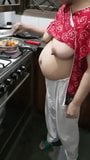 Indian mature bbw cooks, displaying her massive boobs n bell snapshot 1