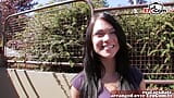 Cute sympatic british skinny brunette teen pick up on street snapshot 3