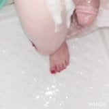 Turkish sissy feet, ass, foams in the bathroom snapshot 1