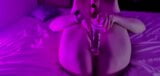 close up transparent dildo sucking. hot blonde tries her new toy and her holes - march foxie snapshot 13