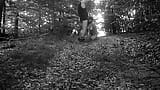 Naked submissive slut taken for a walk on a leash in forest HUMILIATION snapshot 11