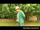 Analorgie mit Voyeur Papy in der Natur snapshot 12