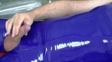 Older Men on blue PVC Dress fuck dys transparent Body snapshot 1